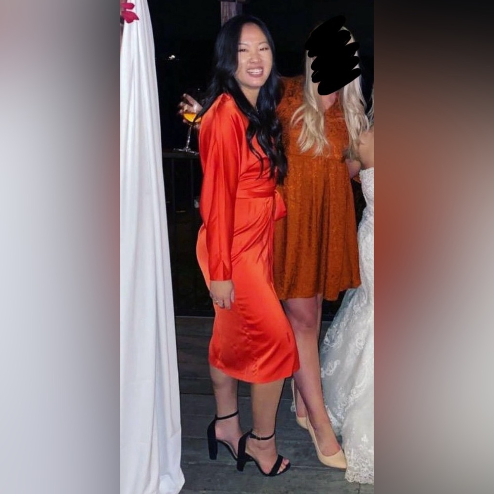 ASOS satin wrap waist dress - Picture 4 of 7